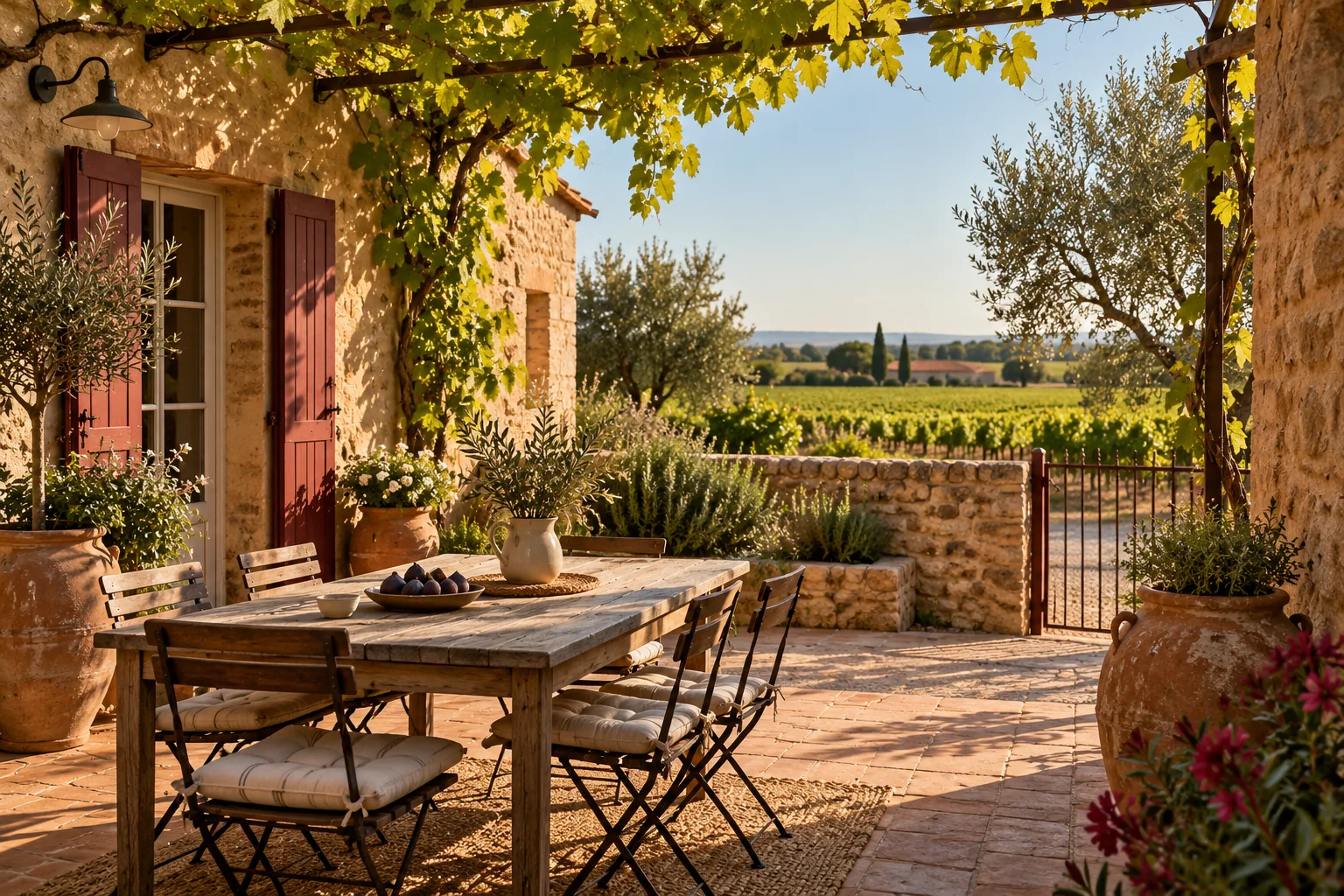 Maison de vacances inspirée du secteur Rivesaltes et la plaine de l’Agly — image d’ambiance générée